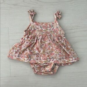 Floral Kids Dress with Bloomers